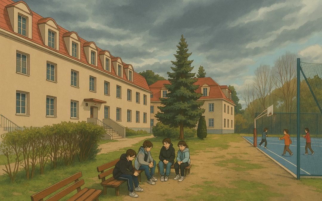 WIOSENNA SESJA ZDJĘCIA W STYLU GHIBLI NA BOISKU SZKOLNYM